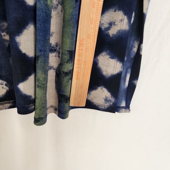 Clara Sun Woo Kimono Cardigan Womens S Blue Green Tie Dye Open Front Boho NWT - Picture 8 of 10